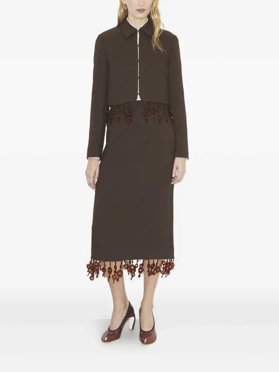 декорированная юбка миди из крепа 4