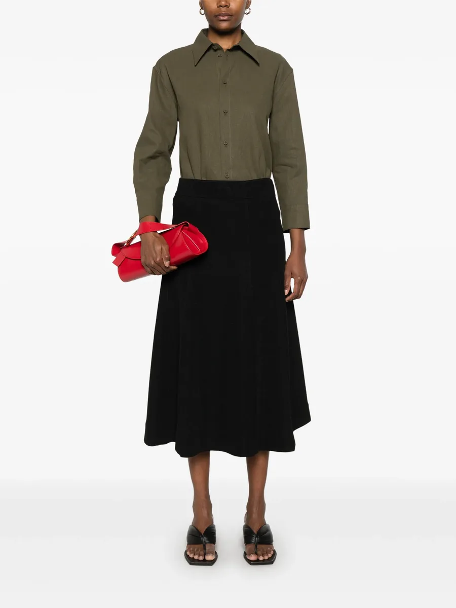 расклешенная юбка миди 4