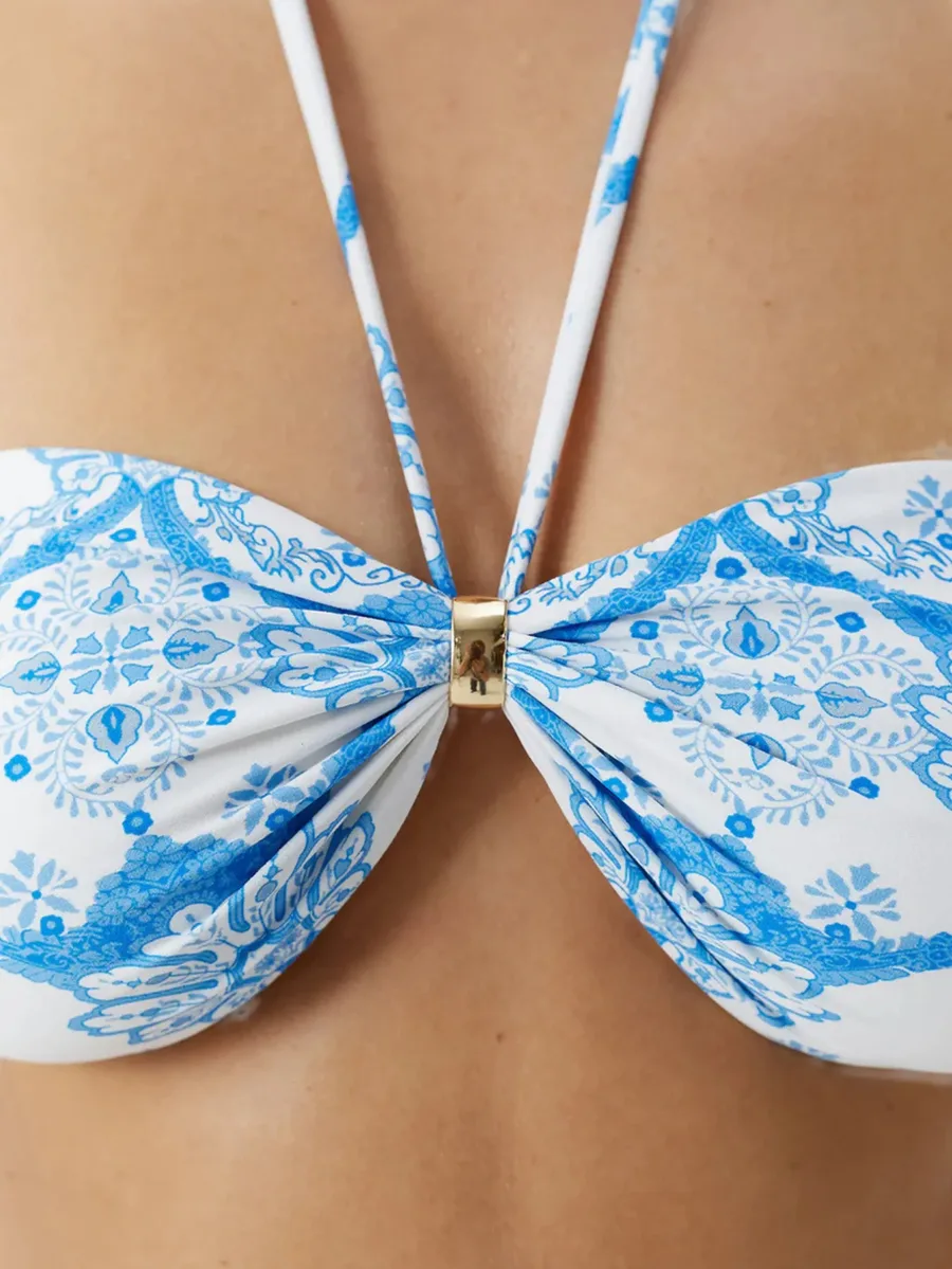 Liguria paisley-print bikini top 4