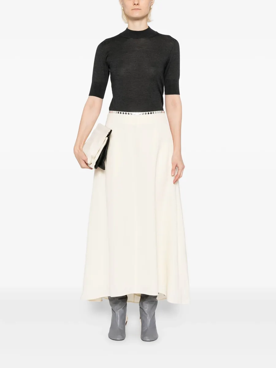 buttoned-waist skirt 4