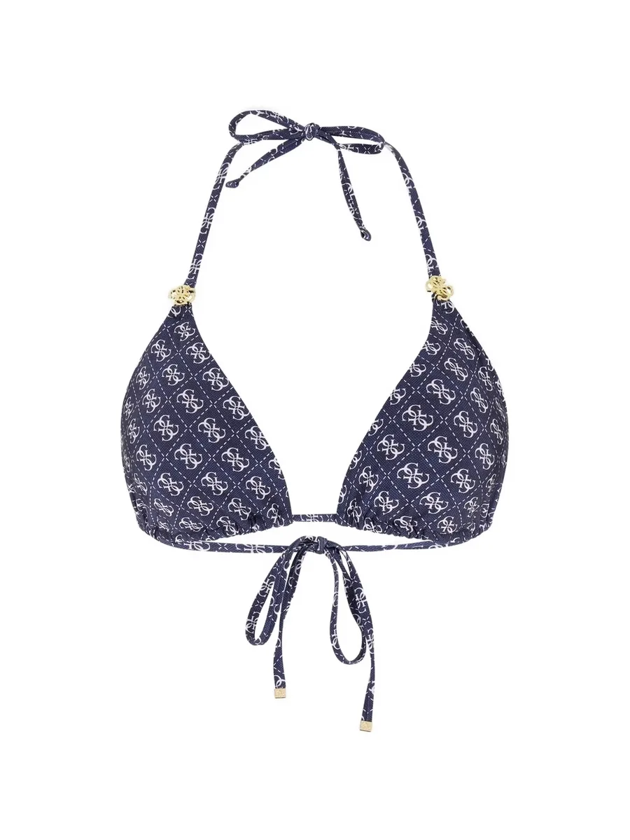 4G logo-print triangle bikini top 2