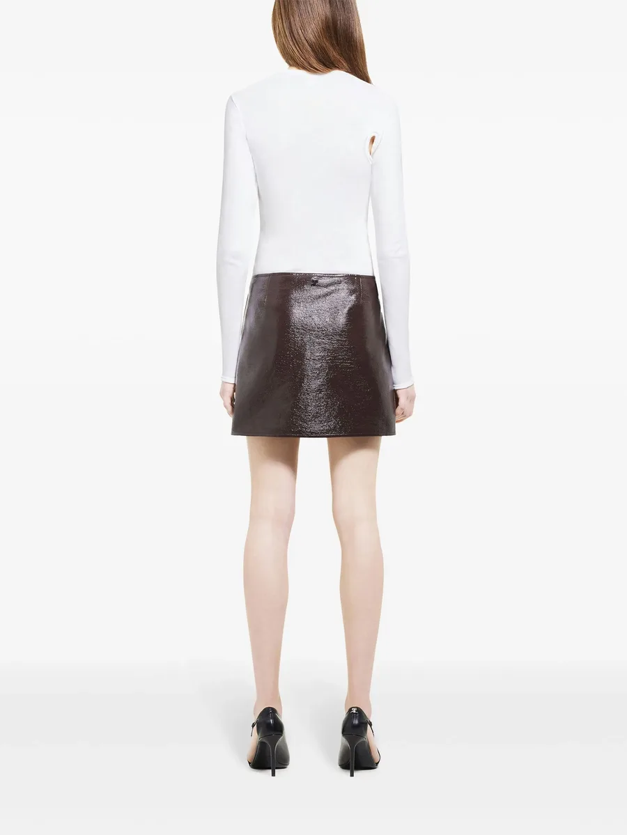 oblique vinyl mini skirt 6