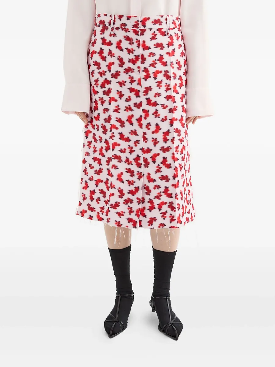 юбка миди с цветочным принтом 5