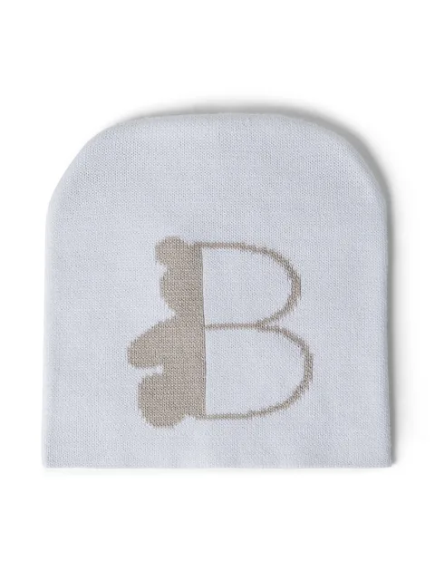 logo-intarsia cotton beanie