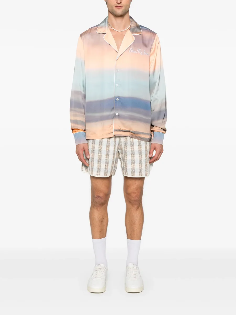 checked bouclé shorts 4