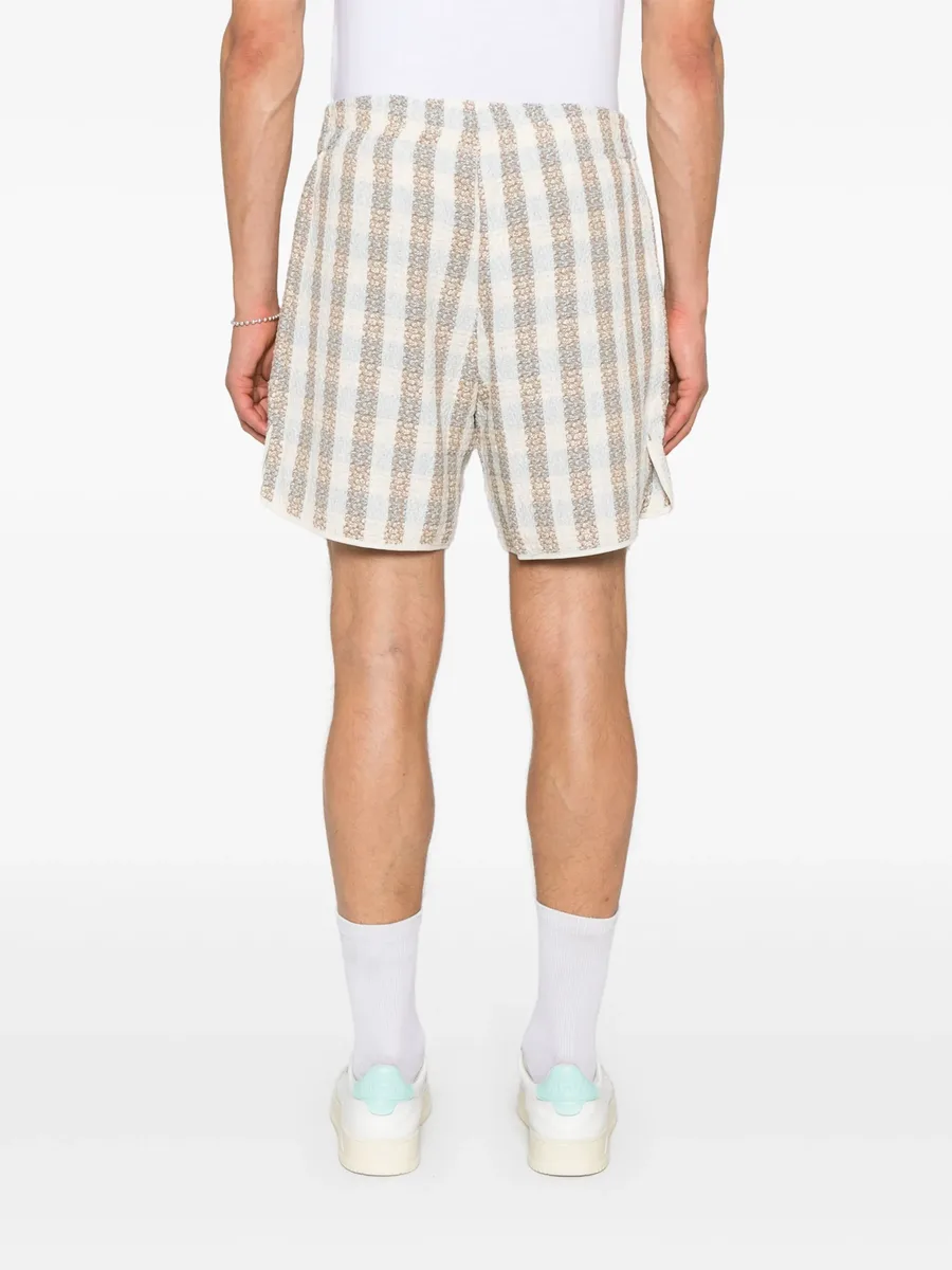 checked bouclé shorts 8