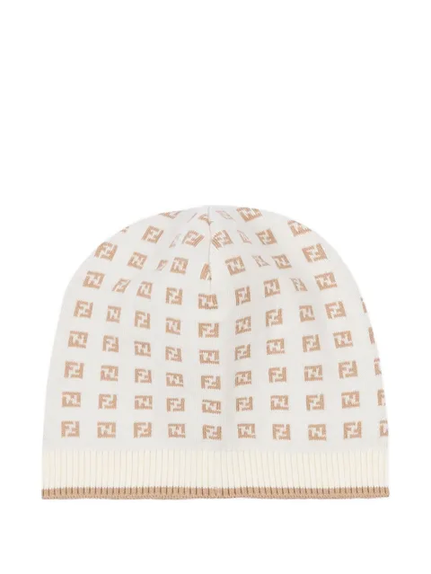 monogram-pattern hat