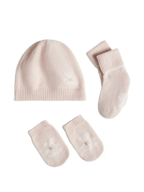cashmere knit Baby Bernie beanie, gloves and socks set