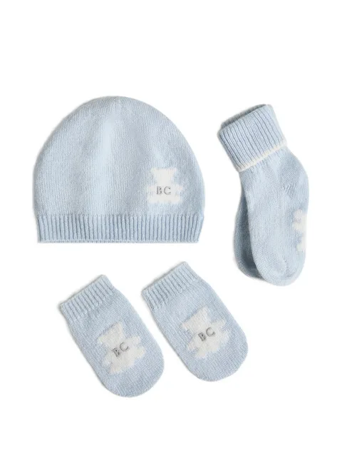 cashmere knit Baby Bernie beanie, gloves and socks set