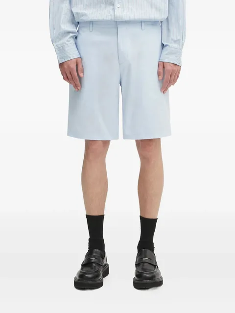 flat-front shorts