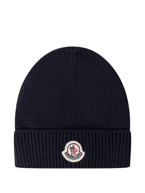 logo-patch beanie hat