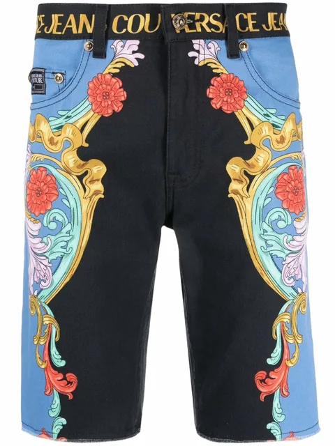 graphic print shorts