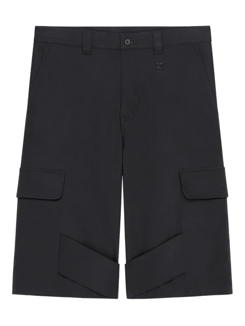 cargo-pocket cotton shorts