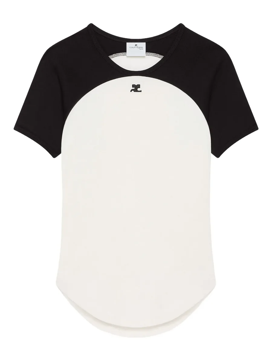 Circle Contrast raglan-sleeve T-shirt 2