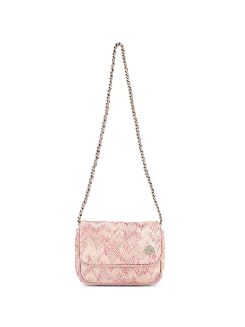 zigzag-pattern chain-strap bag