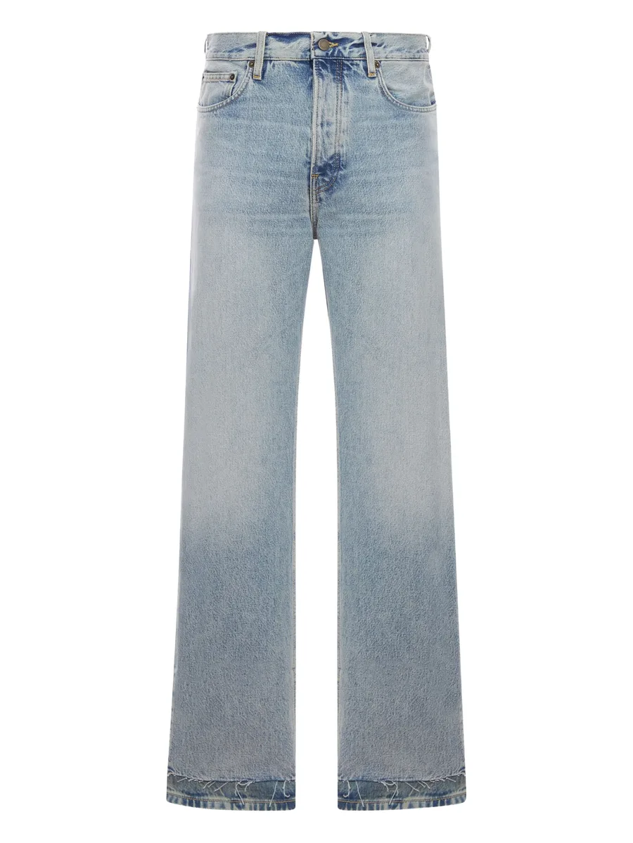 distressed-hem five-pocket jeans 2