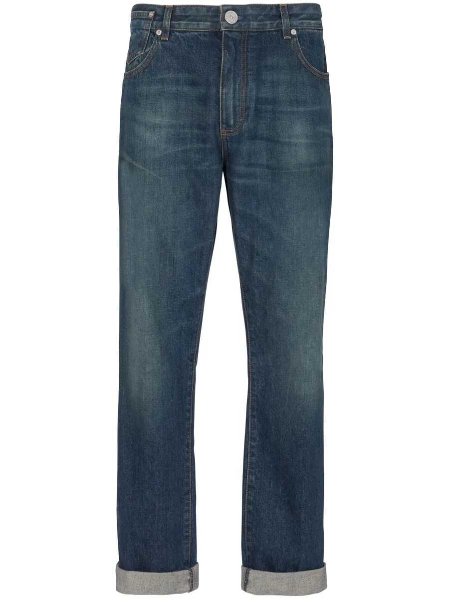 прямые джинсы Vintage с нашивкой-логотипом 2