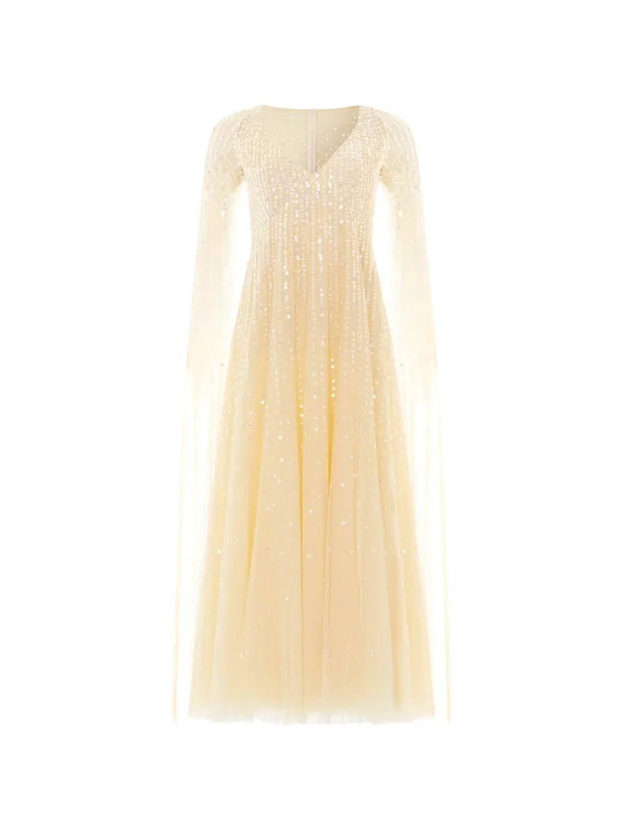 Moonlight sequined V-neck dress 2
