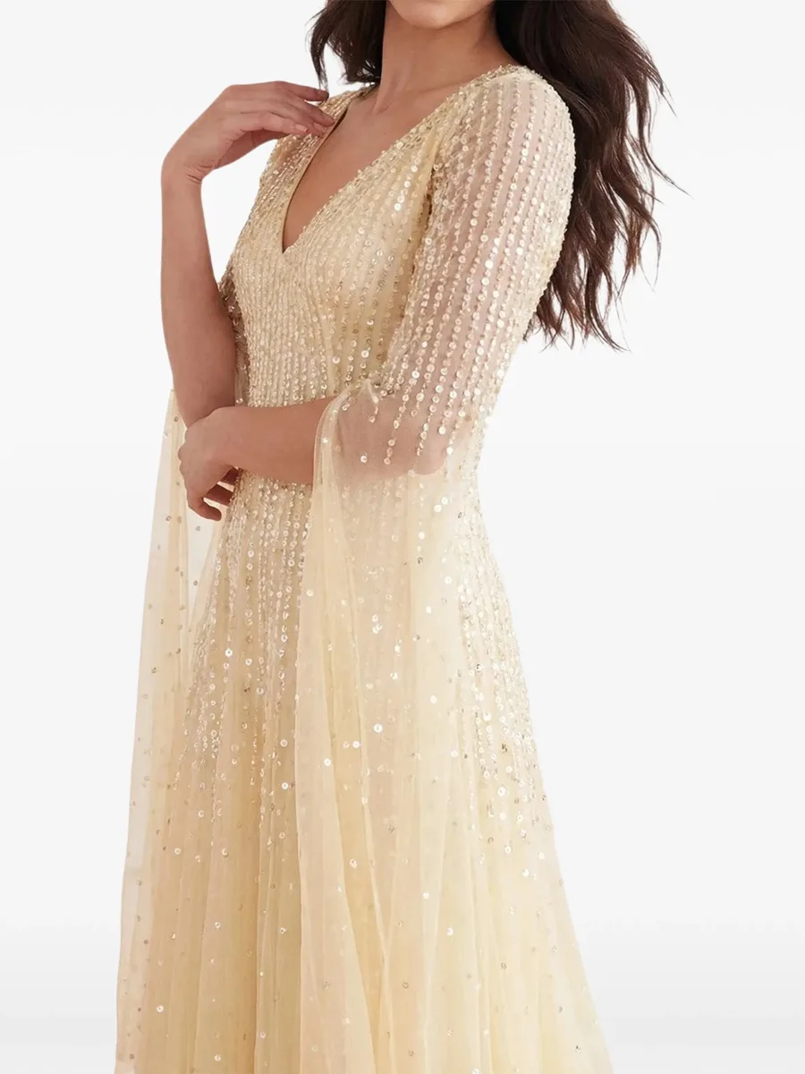 Moonlight sequined V-neck dress 8