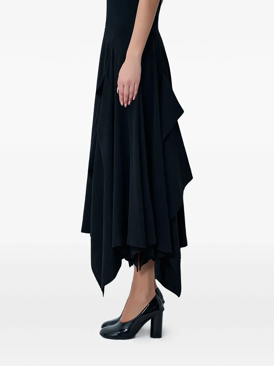 panelled flared midi skirt 4