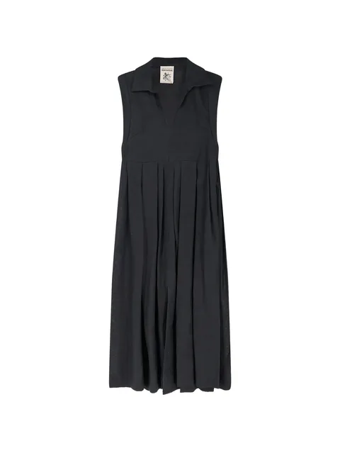 pleated midi dress