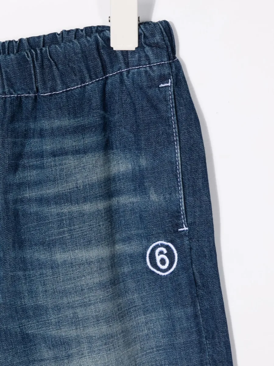 embroidered logo straight-leg jeans 6