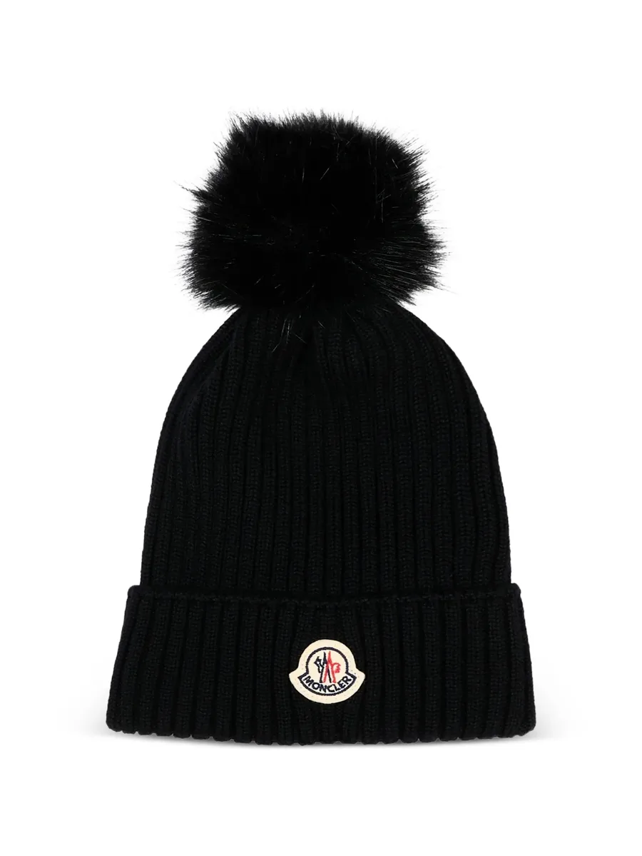 pom-pom ribbed beanie hat 2