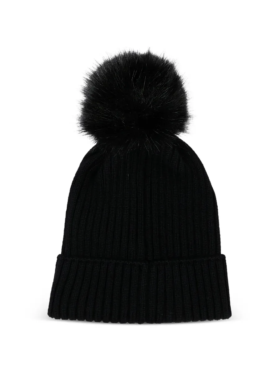 pom-pom ribbed beanie hat 4