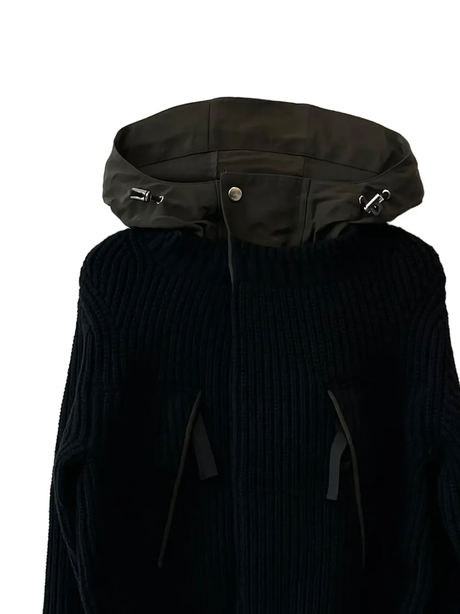 hooded ribbed knit jacket 4