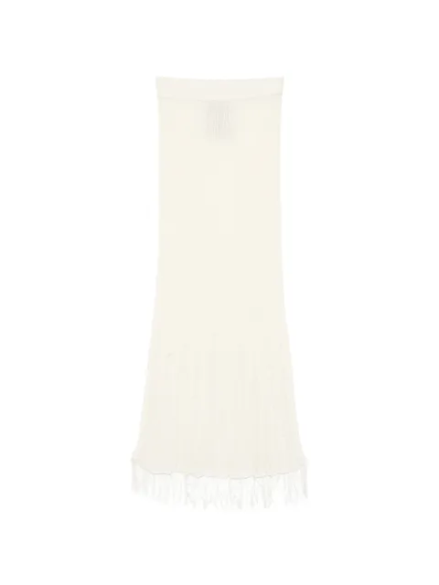 frayed midi skirt