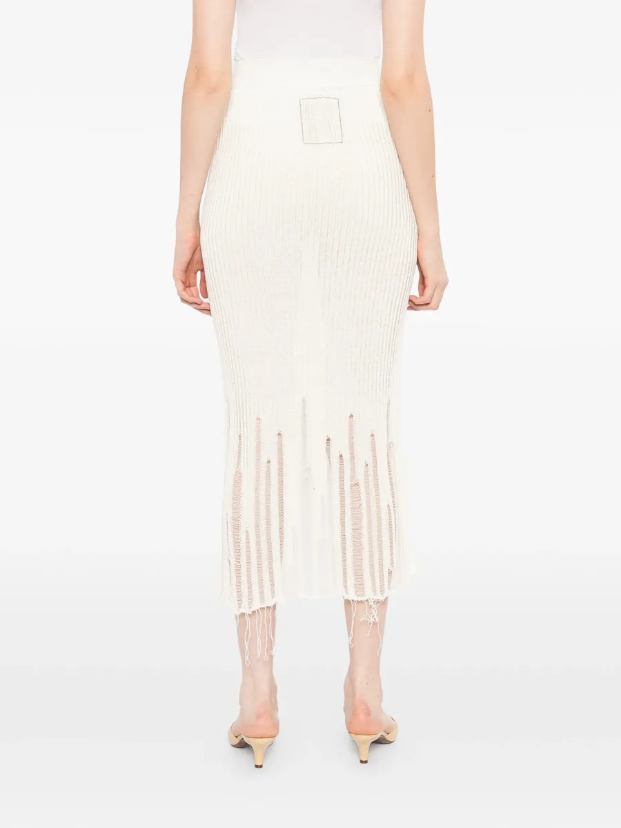frayed midi skirt 8
