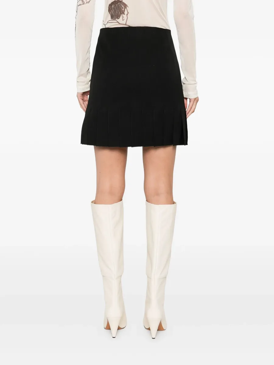 pleated wool mini skirt 7