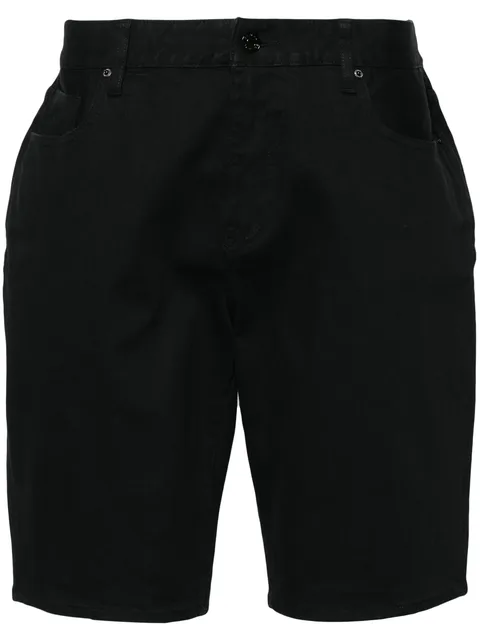 mid-rise denim shorts