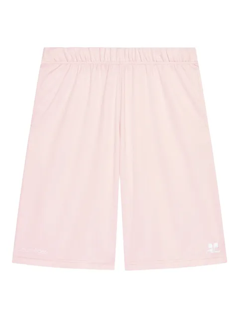 elasticated-waistband logo-detail shorts