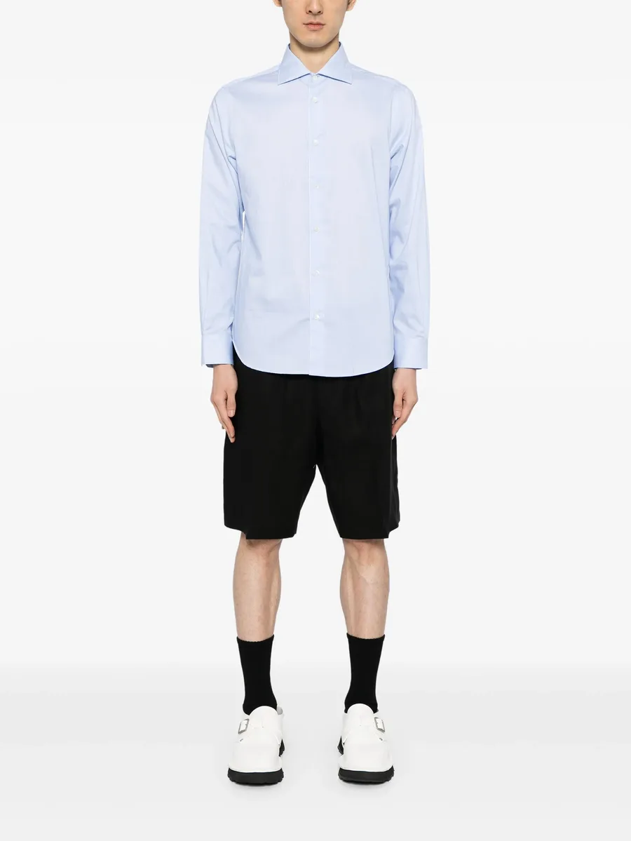 drawstring-waist linen shorts 4