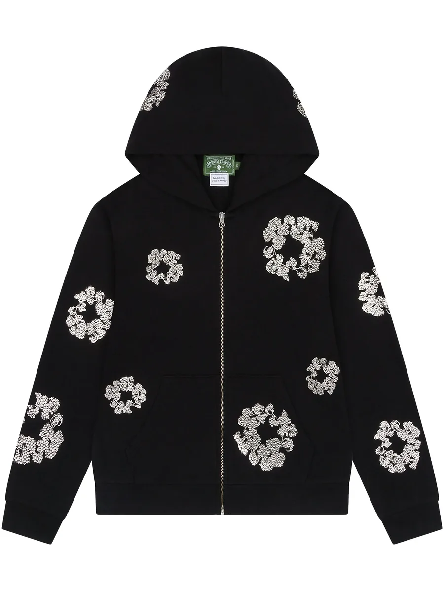 худи Swarovski Wreath Black на молнии 2