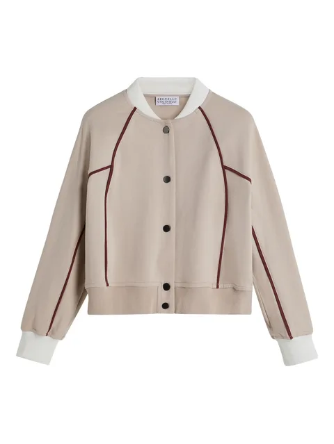 бомбер на пуговицах