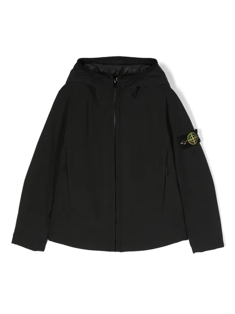 Compass-motif zip-up jacket