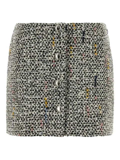 tweed sequinned mini skirt