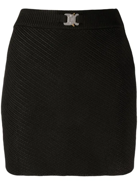 buckle-detail knit miniskirt