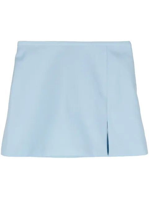 slit detail knitted miniskirt