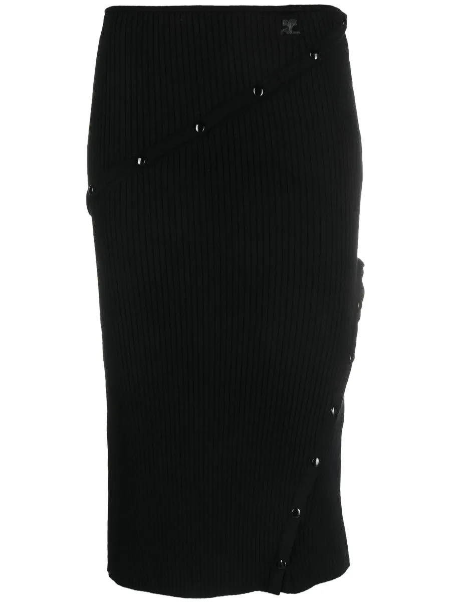 detachable-panel high-waist skirt 2