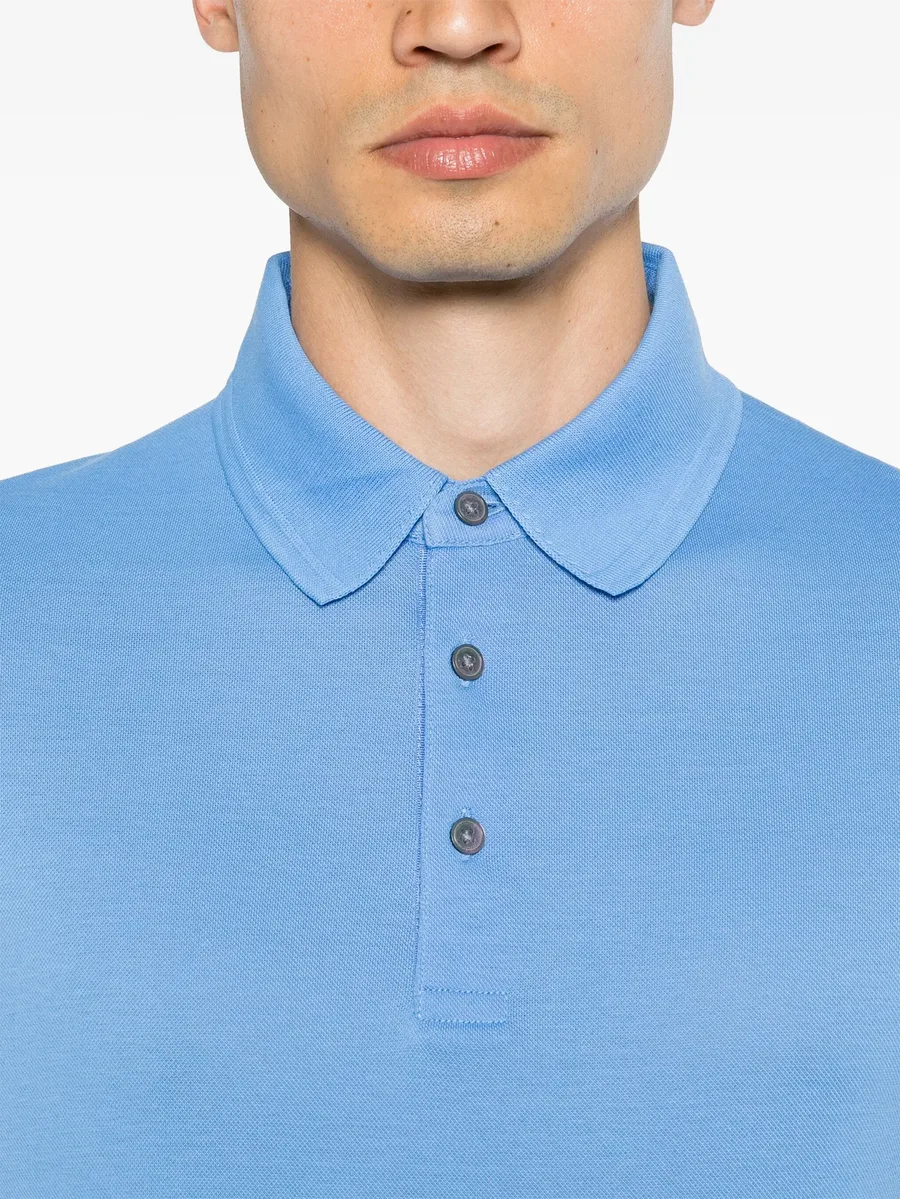 logo-embroidered piqué polo shirt 10