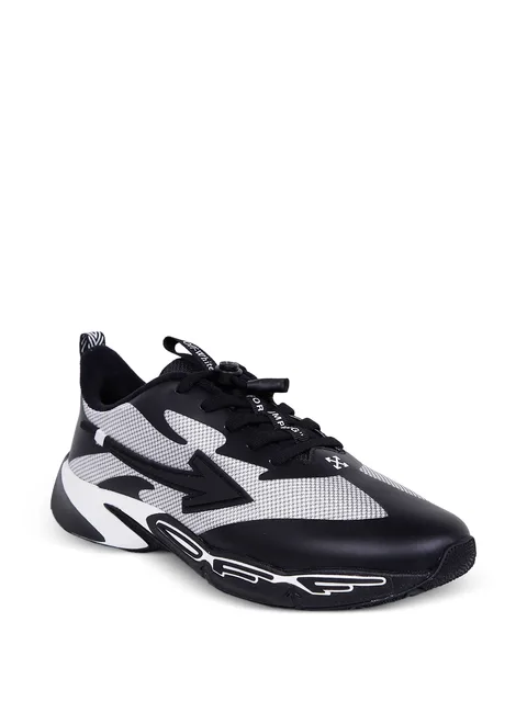 Arrows-patch panelled sneakers