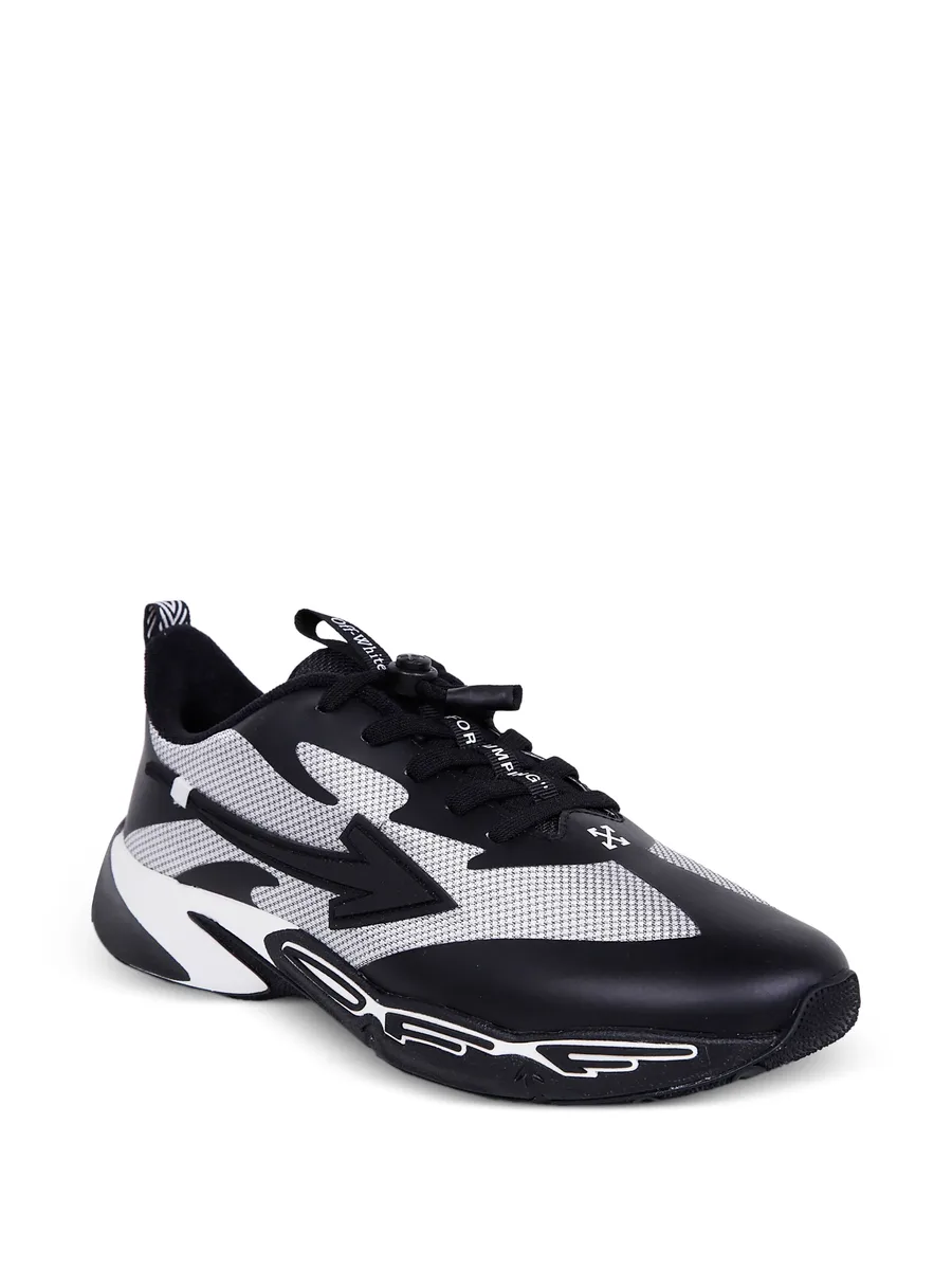 Arrows-patch panelled sneakers 2