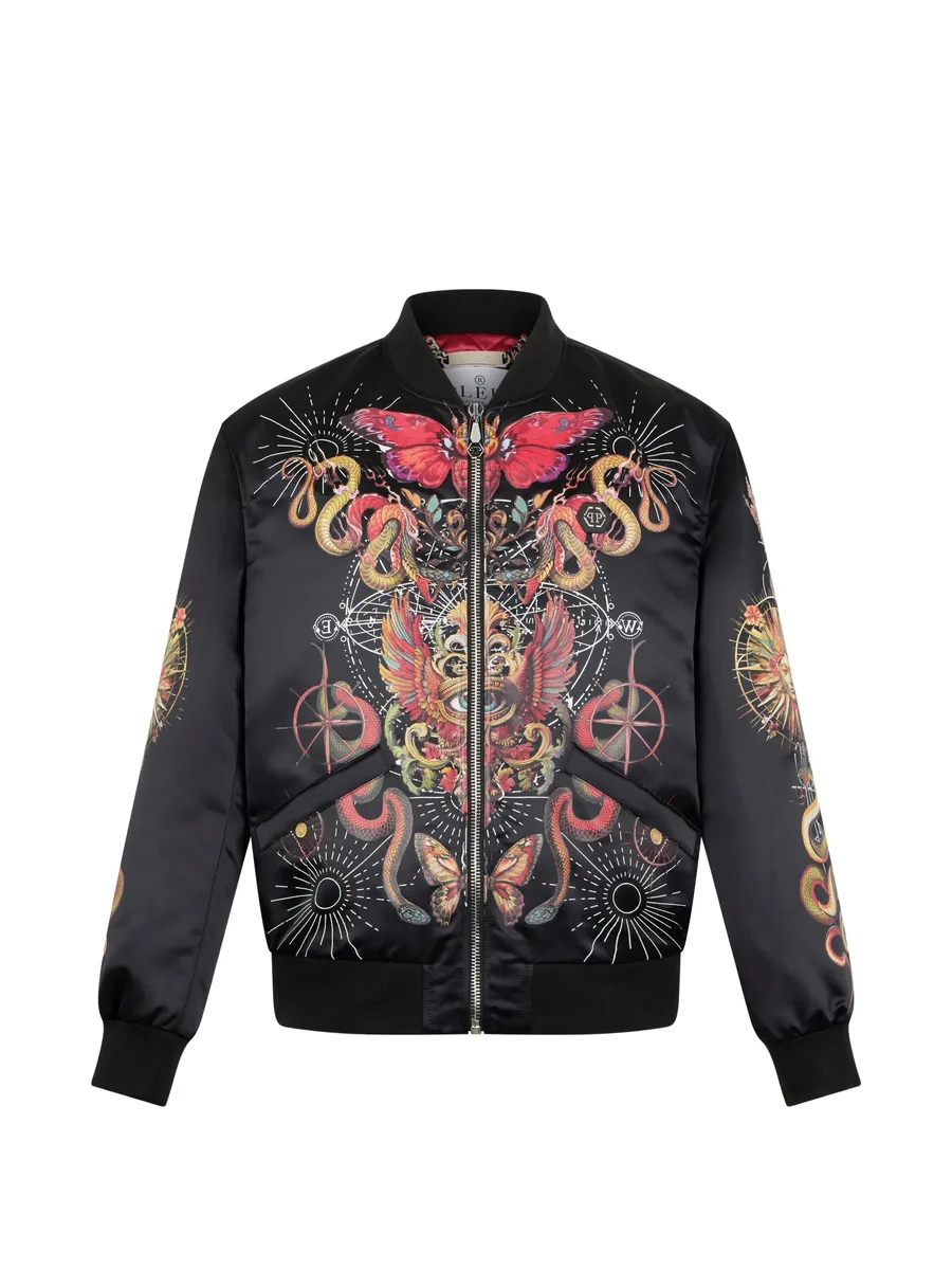 skull-print bomber jacket 2