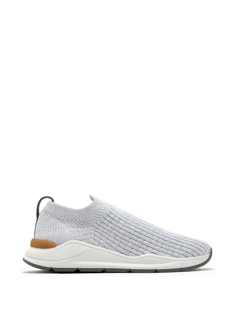 embroidered-logo slip-on sneakers