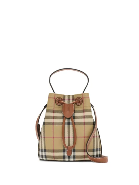 mini Check bucket bag