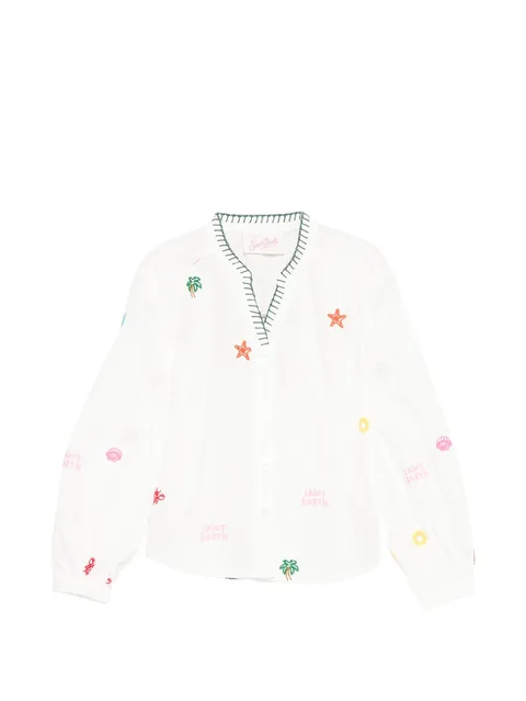 блузка Liona с V-образным вырезом и вышивкой