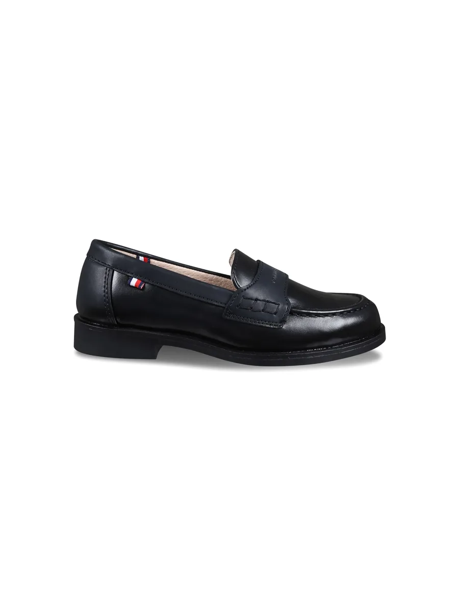 logo-debossed leather loafers 4